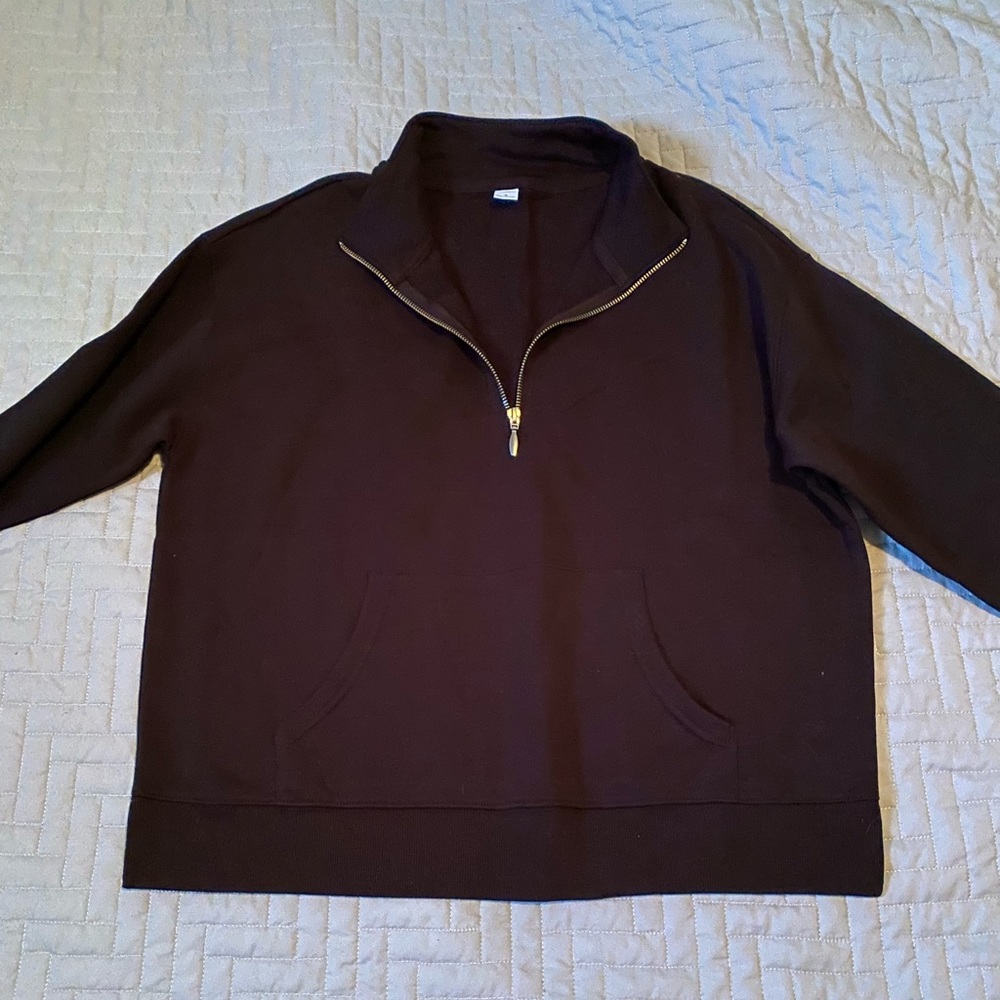 *NEW* Old Navy black 3/4 zip pullover